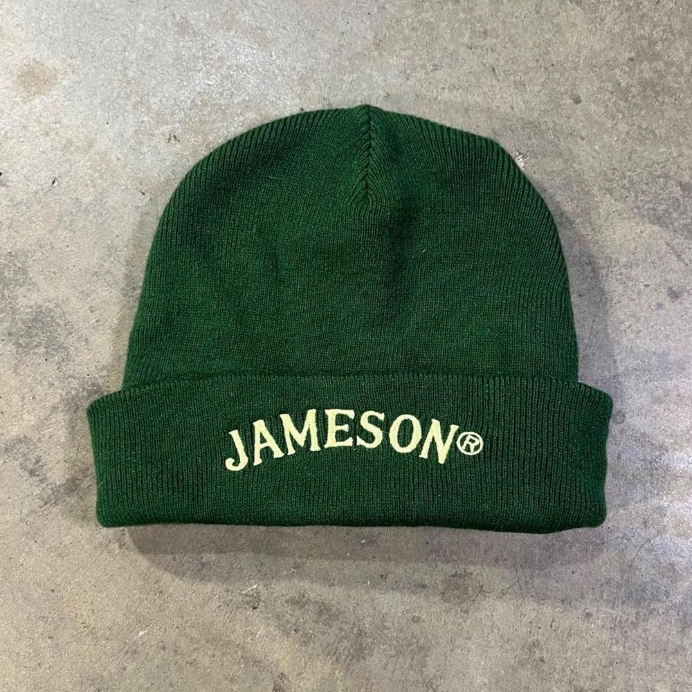 Jameson Irish Whiskey dark green cuffed beanie